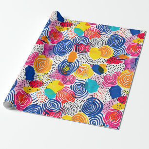 Abstract Maximalist Colourful  Wrapping Paper