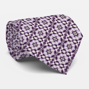 Abstract Medallion Pattern – in shades of purple Tie