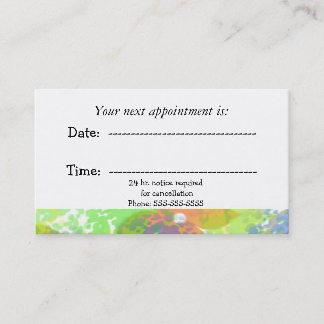 Abstract Medical Appointment Card (Front)