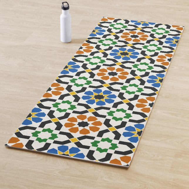 Abstract Mediterranean  Tiles Yoga Mat (In Situ)