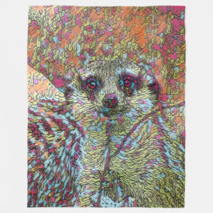 Abstract Meerkat Fleece Blanket