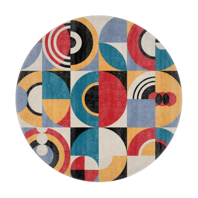 Abstract Memphis: Geometric Vintage Style. Cutting Board (Front)