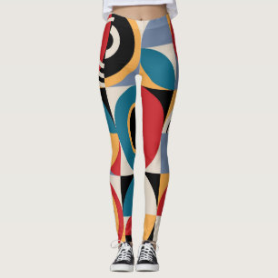 Abstract Memphis: Geometric Vintage Style. Leggings