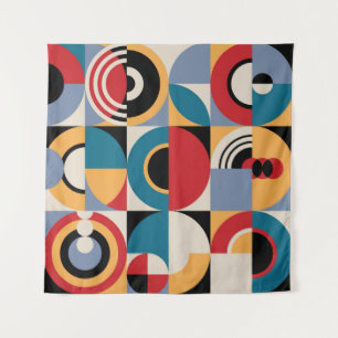 Abstract Memphis: Geometric Vintage Style. Tapestry