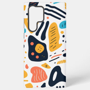 Abstract Memphis Style Organic Shapes Pattern Samsung Galaxy Case