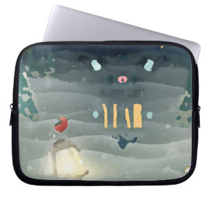 Abstract _merry christmas_funda_10 laptop sleeve