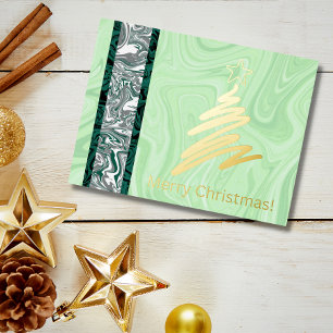 Abstract Merry Christmas! (Tree) Postcard