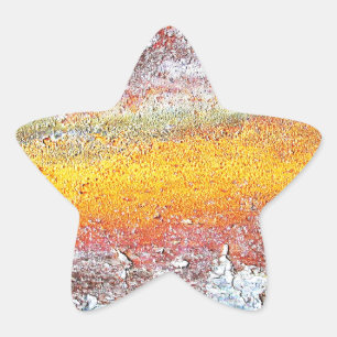 Abstract Metal Rusty Antique Junk Style Fashion Ar Star Sticker