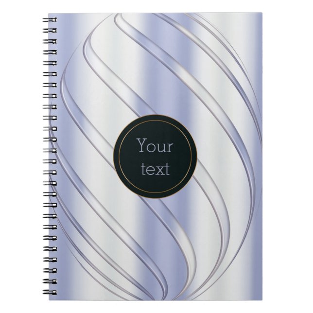 abstract metallic dynamic texture notebook (Front)