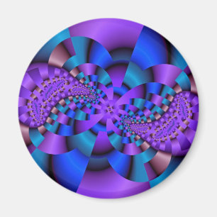Abstract Metallic Flower Magnet