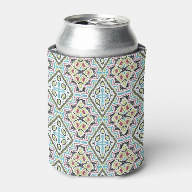 Abstract mexican tribal retro african ethno tradit can cooler (Can Front)
