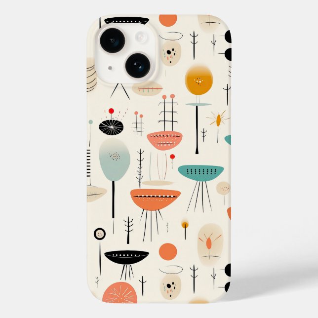 Abstract Mid- Century  Case-Mate iPhone Case (Back)