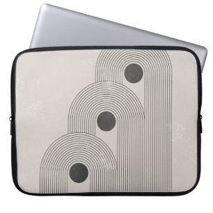 Abstract mid-century, geometric balance shapes laptop sleeve