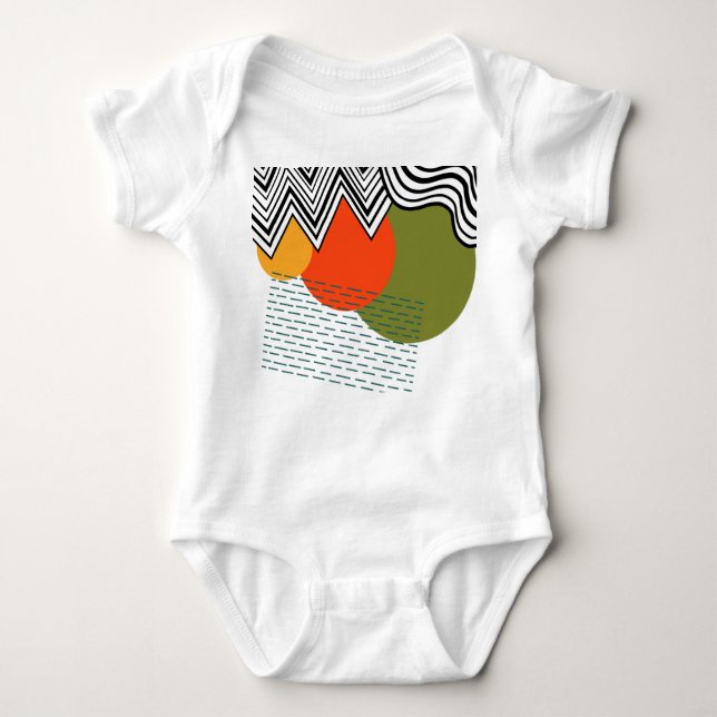 Abstract Mid-Century Modern  Baby Bodysuit (Front)