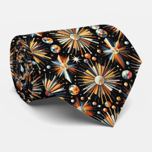 Abstract Mid Century Modern Starburst Diamond Tie