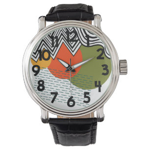 Abstract Mid-Century Modern  Watch