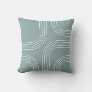 Abstract Mid Century style line art Cushion