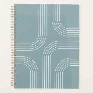 Abstract Mid Century style line art Planner