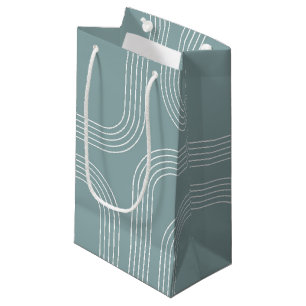 Abstract Mid Century style line art Small Gift Bag