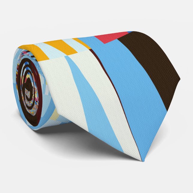 Abstract Midday Sun on a Mountain Top Modern Art Tie (Rolled)