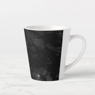 Abstract Midnight Ripples of Rio Vermelho Latte Mug