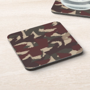 Abstract Military Camouflage Pattern Coaster