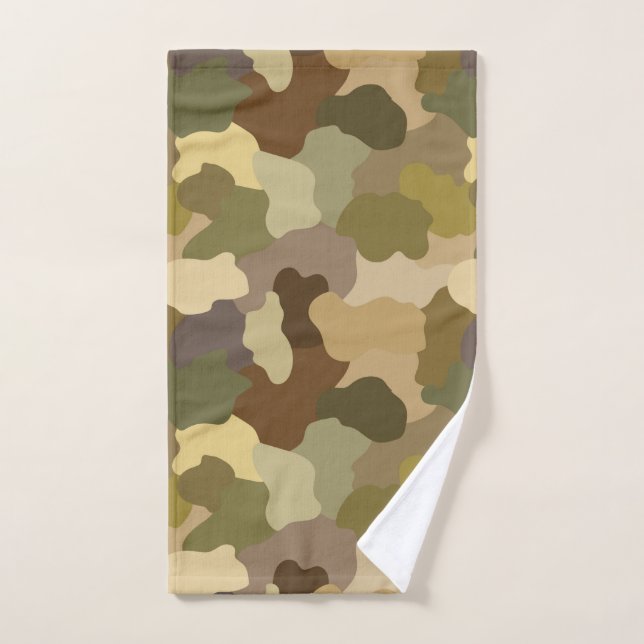 Abstract military camouflage pattern hand towel (Hand Towel)