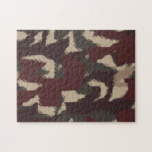 Abstract Military Camouflage Pattern Jigsaw Puzzle