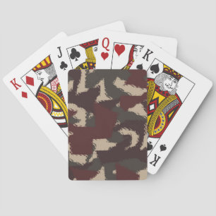 Abstract Military Camouflage Pattern Playing Cards