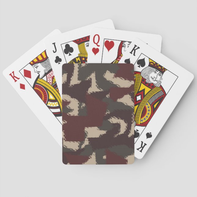 Abstract Military Camouflage Pattern Playing Cards (Back)