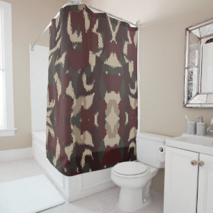 Abstract Military Camouflage Pattern Shower Curtain