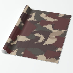 Abstract Military Camouflage Pattern Wrapping Paper