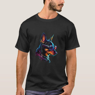 Abstract Miniature Pinscher Dog Lovers Retro Minia T-Shirt
