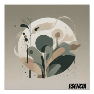 Abstract Minimal Art Natural Essence Poster