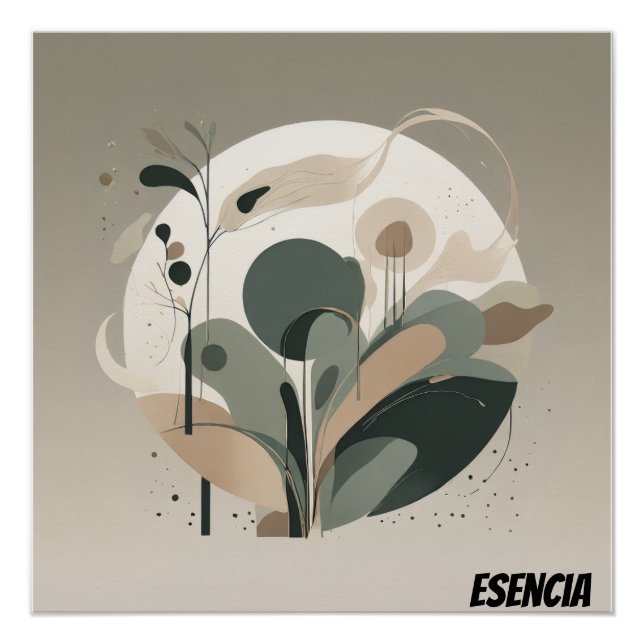 Abstract Minimal Art Natural Essence Poster (Front)