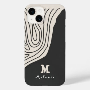 Abstract minimal art retro vintage Monogram Case-Mate iPhone 14 Case