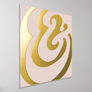 Abstract Minimal Blush Pink Gold Foil Prints