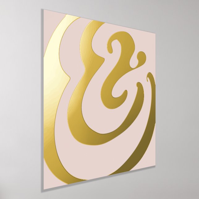 Abstract Minimal Blush Pink Gold Foil Prints (Laydown)