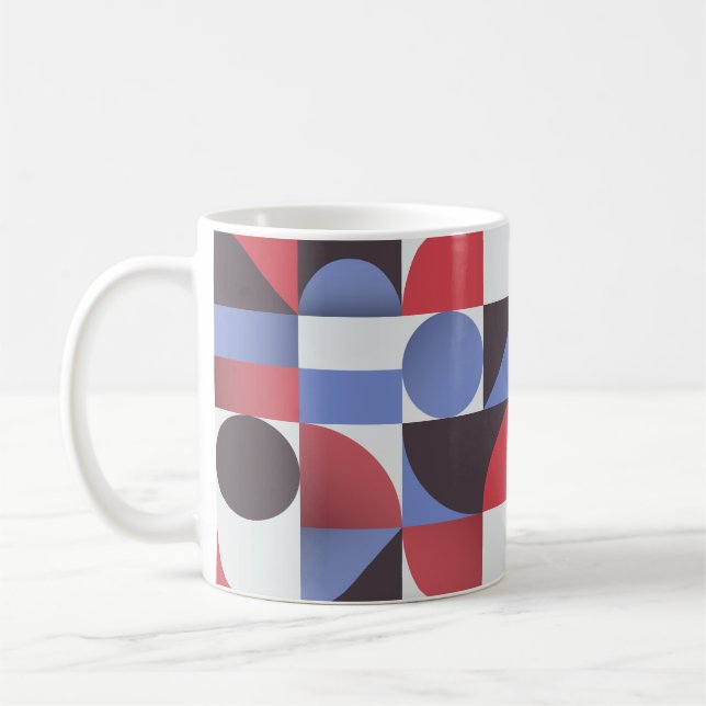Abstract minimal geometric seamless pattern coffee mug (Left)