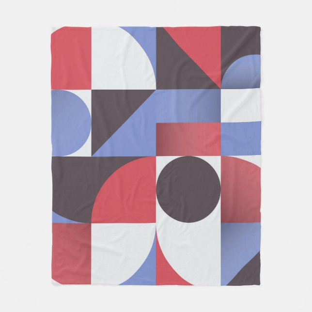Abstract minimal geometric seamless pattern fleece blanket (Front)