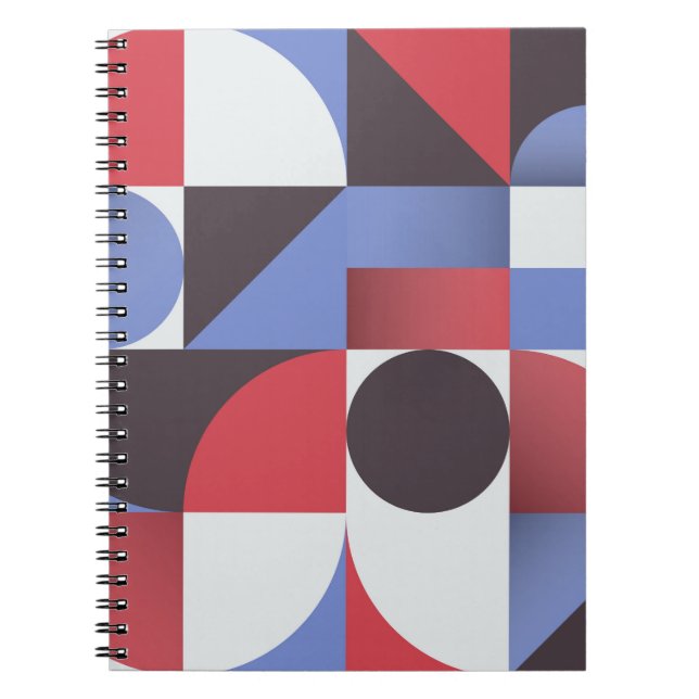 Abstract minimal geometric seamless pattern notebook (Front)