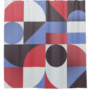 Abstract minimal geometric seamless pattern shower curtain