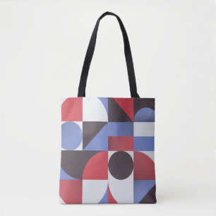 Abstract minimal geometric seamless pattern tote bag