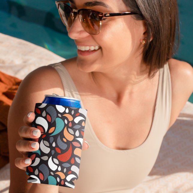Abstract Minimal Geometric Shape Can Cooler (Geometric shapes pattern can cooler)