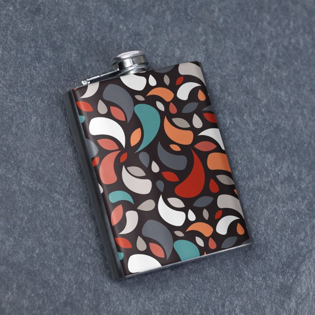 Abstract Minimal Geometric Shape Hip Flask (geometric shapes flask)