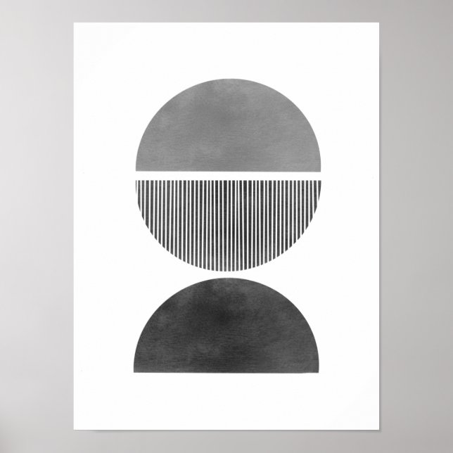 Abstract Minimalist Art - Semi Circles 1 Poster (Front)