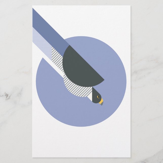 Abstract Minimalist Bird Stationery (Front)