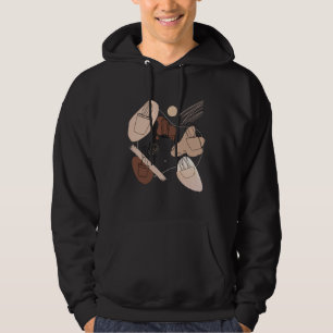 Abstract Minimalist Cactus  Aesthetic Boho Cactus  Hoodie