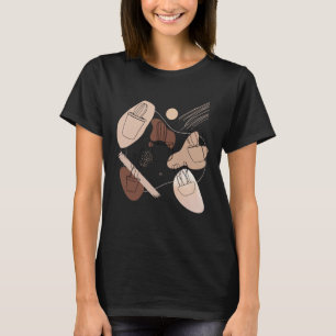 Abstract Minimalist Cactus  Aesthetic Boho Cactus  T-Shirt