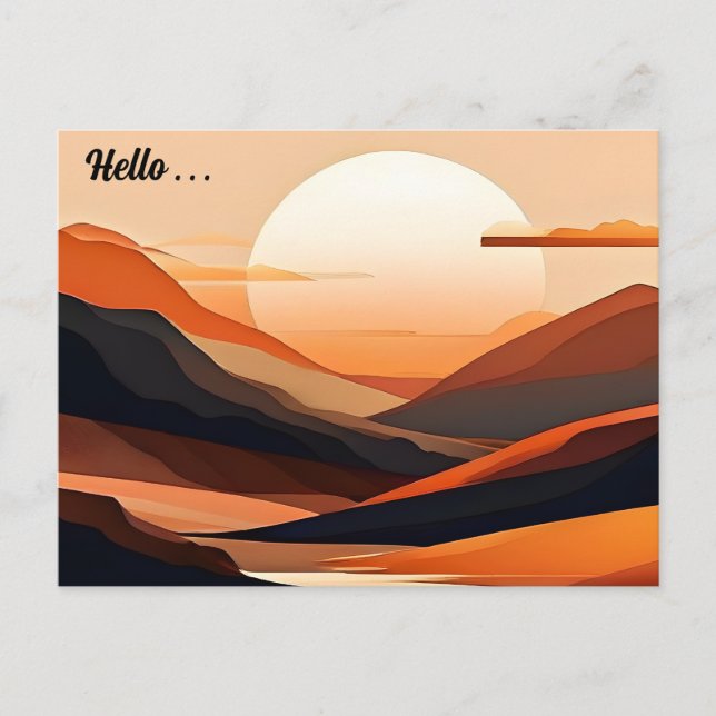 Abstract Minimalist Landscape Postcard (Front)